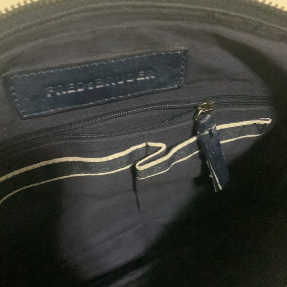 Fredsbruder soft leather handbag navy - Picture 5 of 11